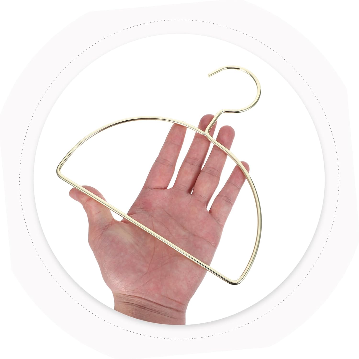 Mipcase 5pcs Wall-Mounted Drying Rack for Clothes and Scarves, Golden Iron Semi-Circle Hanger with Reinforced Support and Strong Stable Structure, for Home and Travel Laundry Organization