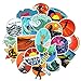 SetProducts  Top Pegatinas! Juego de 50 Pegatinas de Surf Vinilos - No Vulgares - Surfing, Playa, Beach - Personalización Portátil, Auto, Moto, Laptop, Mac, Pc