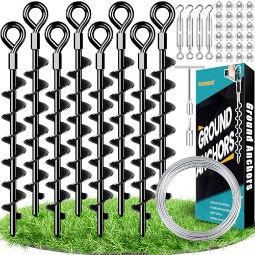 Ground Anchors Heavy Duty Shed Anchors Kit Mobile Home Anchors, 8x15in