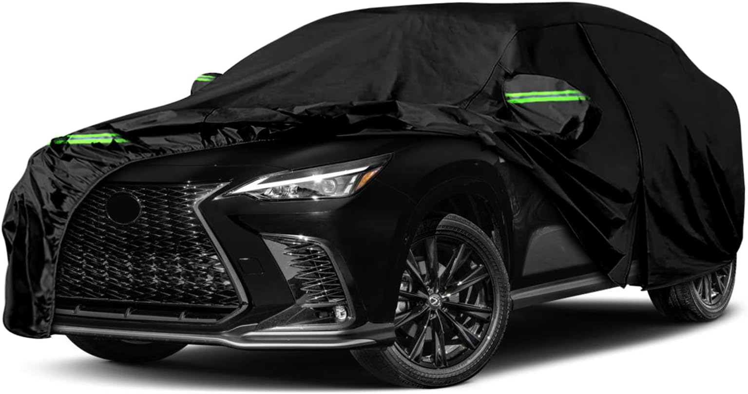 Waterproof Car Covers Replace for 2015-2024 Lexus NX300 NX 350 F Sport, 6 Layers All Weather Custom-fit Car Cover with Zipper Door & Windproof Bands for Snow Rain Dust Hail Protection (NX)