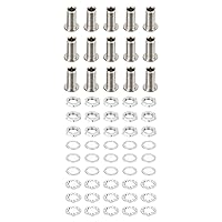 Vista 6 de PATIKIL Tornillos huecos de cabeza redonda M8x12mm, 4 en 1/60 piezas con orificio pasante con tuerca hexagonal y junta