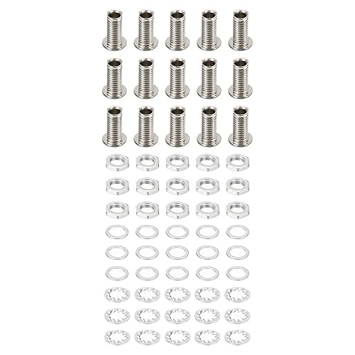 Miniatura 9 de PATIKIL Tornillos huecos de cabeza redonda M8x19mm, 4 en 140 piezas, pernos pasantes con tuerca hexagonal y junta