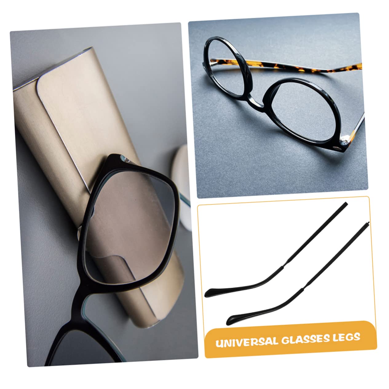 Healeved 10paires Bras De Lunettes Métal Universels Remplacement Élégant Pour Soleil Conception Antidérapante Et Facile à Installer