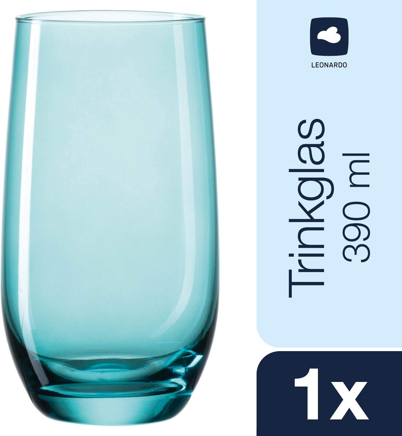 Leonardo Sora 047287 Tumblers Large Assorted Colours 390 ml Assorted Colours with Colori Hydroglaze