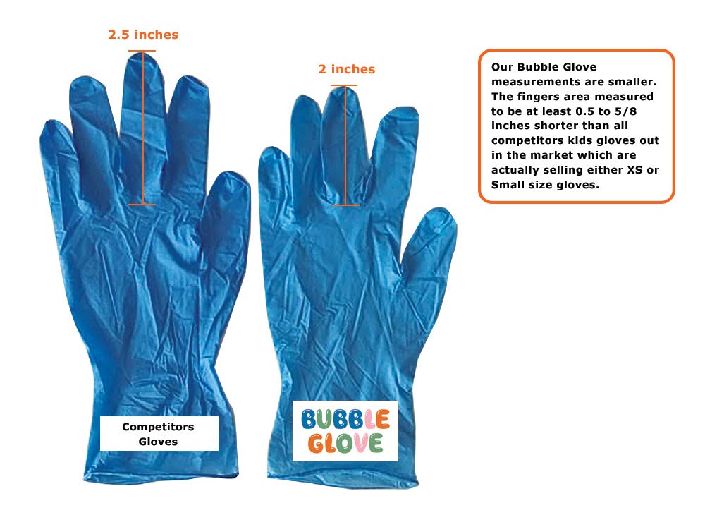 Buy Bubble Glove Best Kids Nitrile Gloves (Latex Free, Powder Free, odorless, Food Safe