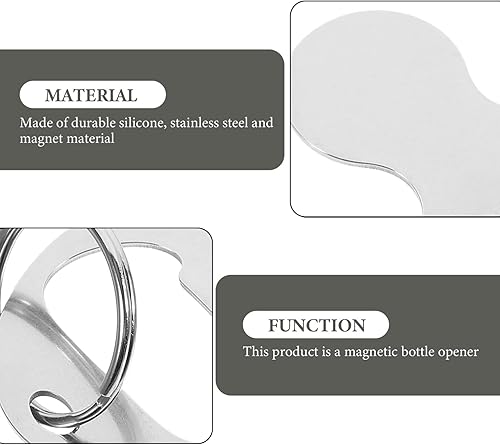 Miniatura 5 de Gadpiparty 6 piezas de fichas de carrito de compras de aleación de aluminio, prácticos abrebotellas, llavero de metal antipérdida para hombres y