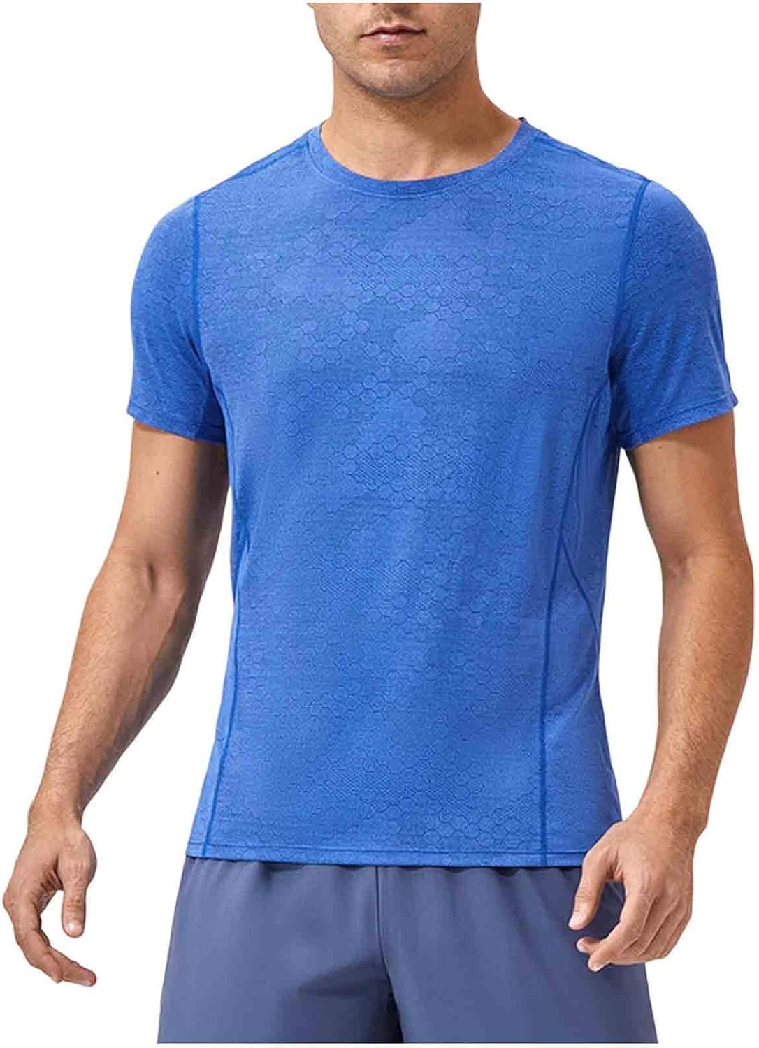 Men's Quick Dry Workout T Shirts Moisture Wicking Short Sleeve Shirt Athletic Loose Fit Tee Tops for Gym Running