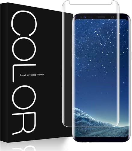 G-Color Pellicola Vetro Galaxy S8  Pellicola  3D Vetro Temperato  Trasparente Pellicola Vetro  Alta Definizione  per Samsung Galaxy S8- Garanzia Vita 