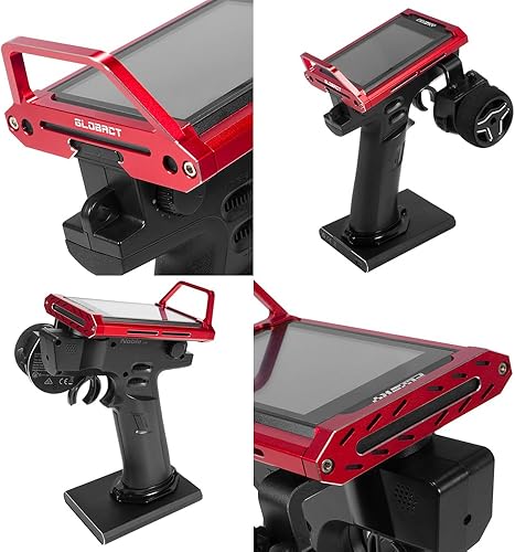 Miniatura 6 de Marco protector de transmisor de radio de aleación de aluminio para Flysky Noble NB4 Pro NB4 Lite NB4 Lite NB4 Accesorios de actualización (rojo)