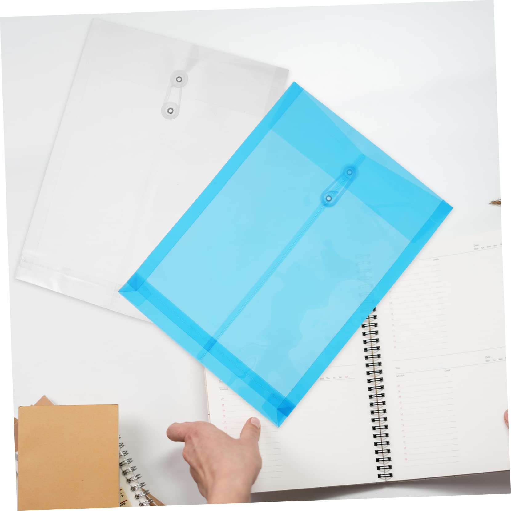 SHINEOFI 2sets Trasparenti Per Documenti Per e Scuola Chiusura Organizzazione Facile e Riutilizzabile