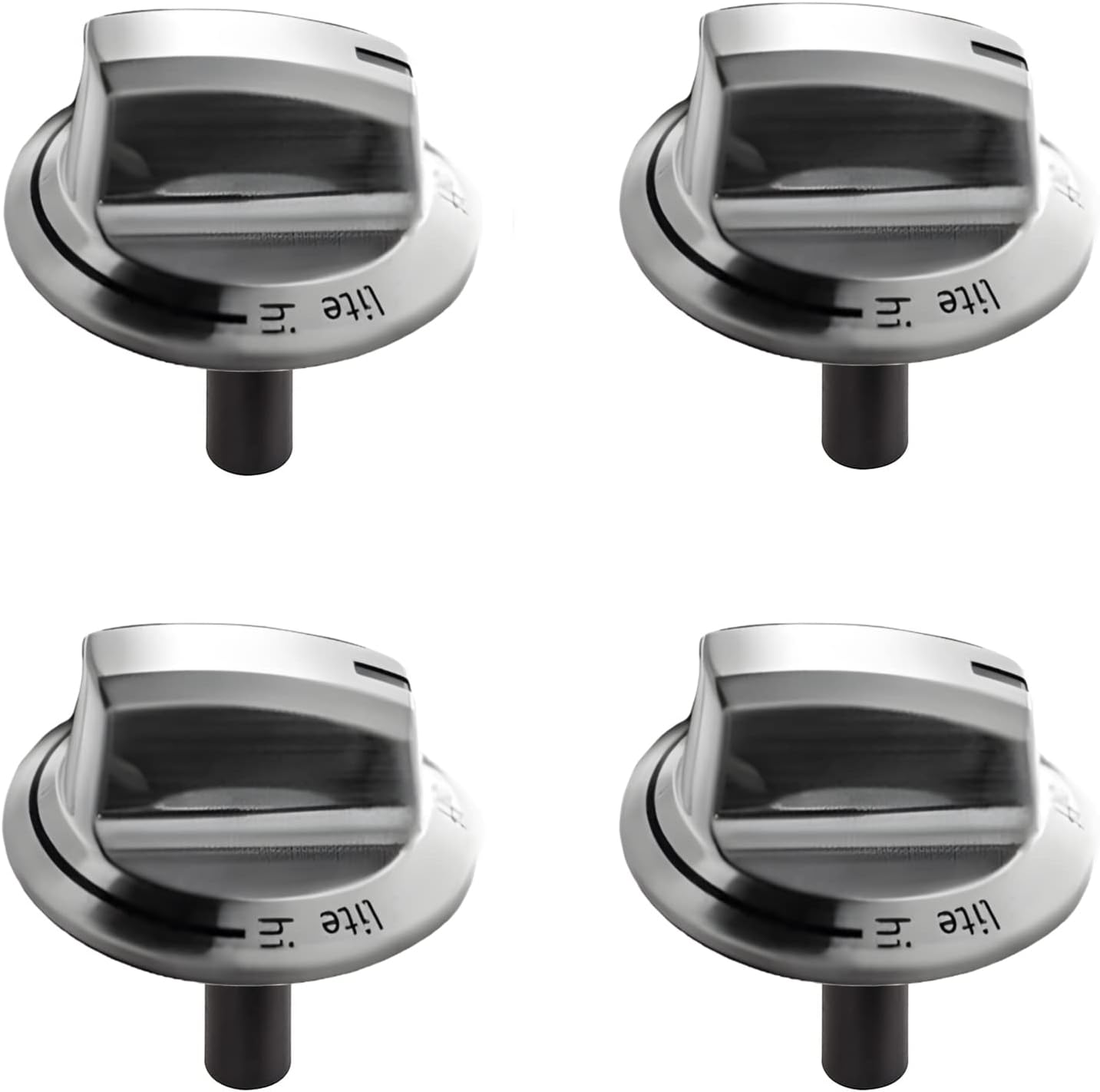 Upgraded 5304525746 A03546301/02/03 5304504839 Gas Stove Knobs for Frigidaire Stove, Laser Engraving Sign Knob for Frigidaire Stove FFGC3026SS FFGC3626SS FFGC3626SWC (Size:2.24IN Material:ABS749)