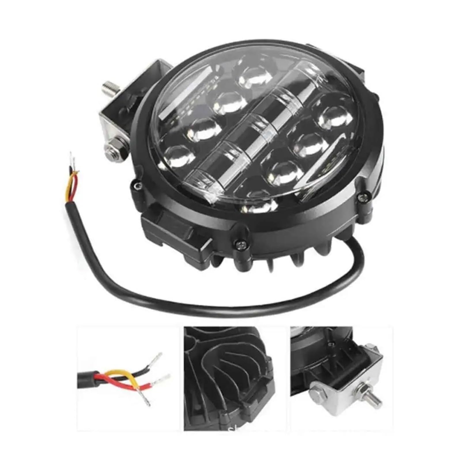 Luces Circulación Diurna Barra Luz LED Obra Para Coche 7 Pulgadas Lámpara Conducción Para Jeep Todoterreno Barco Tractor Camión 4x4 SUV UTV ATV Foco Led Antiniebla(1 uds)