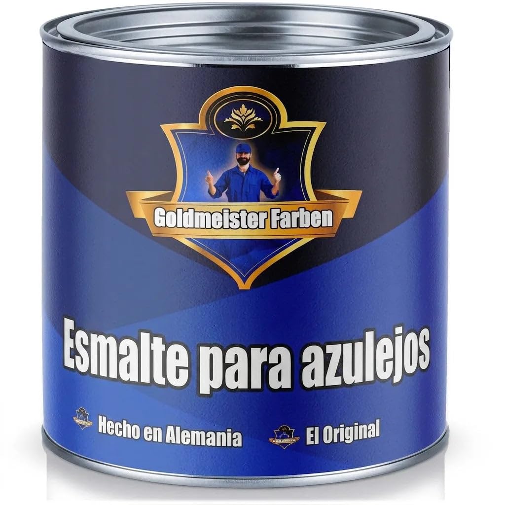 Goldmeister Farben Pintura para azulejos de 2 componentes, color blanco, gris y negro, todos los RAL posibles, brillante (10 L, gris claro).
