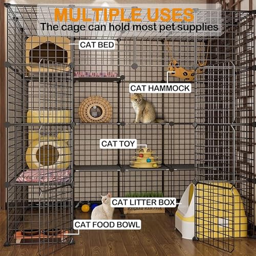 Parc pour chat d'intérieur modulable pour créer un espace de jeu avec balcon - 4