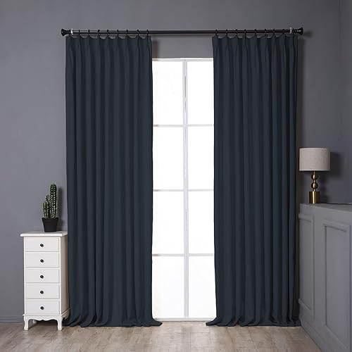 Pinch - Cortina plisada de felpilla de 34 pulgadas de ancho x 96 pulgadas de largo, para sala de estar, dormitorio, puerta corrediza y baño (1
