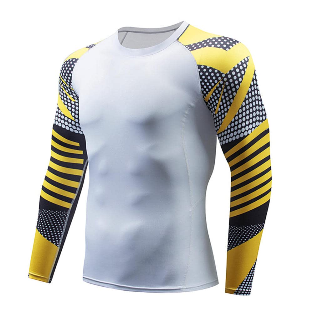Męskie szybkoschnące rajstopy, długie ubrania do biegania do koszykówki, sportowe wysoce elastyczne ubrania treningowe fitness, topy kulturystyczne, t-shirty