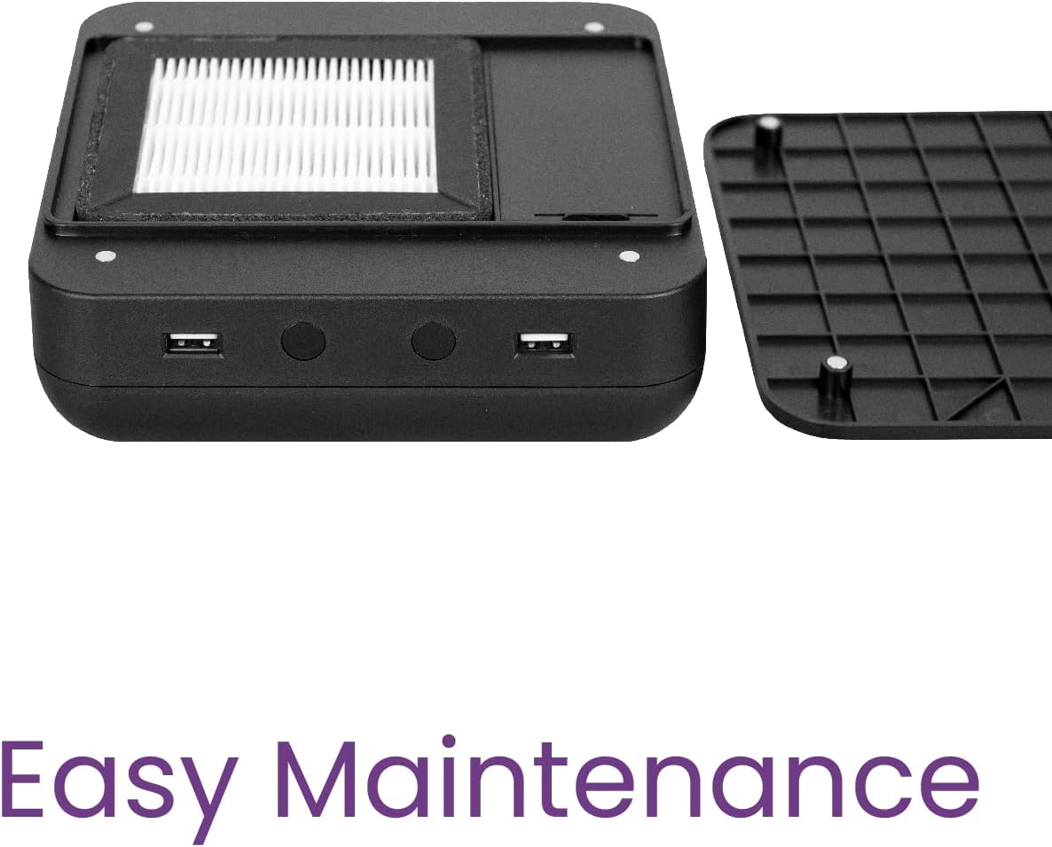 Greentech Environmental Active HEPA+ CAR with ODOGard - Advanced Air Purifier and Odor Eliminator with 2 Specialized HEPA Air Filters - Easy Set Up for Cars, Trucks, Vans and Rideshare Vehicles