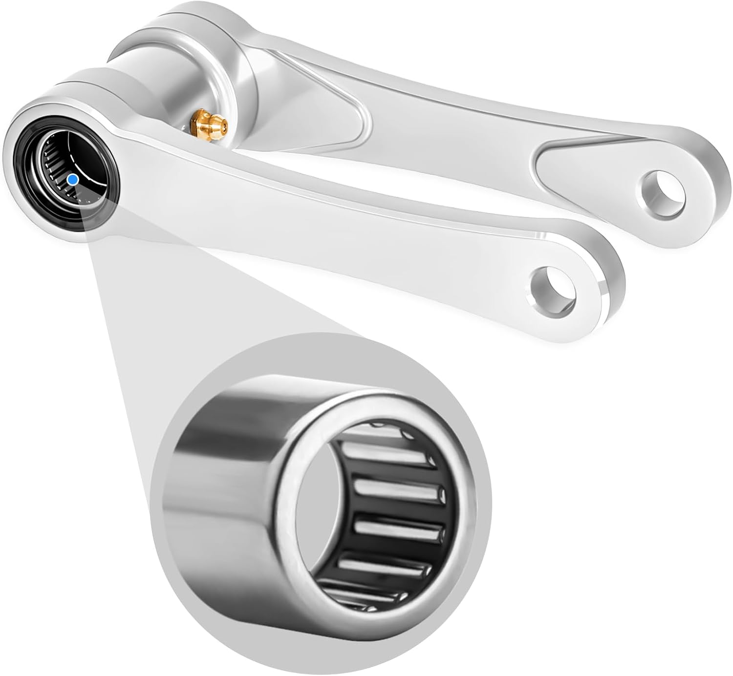 3D CNC Rear Suspension Lowering Link Accessories Compatible with CR125R CR250R CRF250X CRF250R CRF450R CRF450X Off Road Dirt Bike Lowerings KIt Motorcycle Rear Drop Links (Silver)