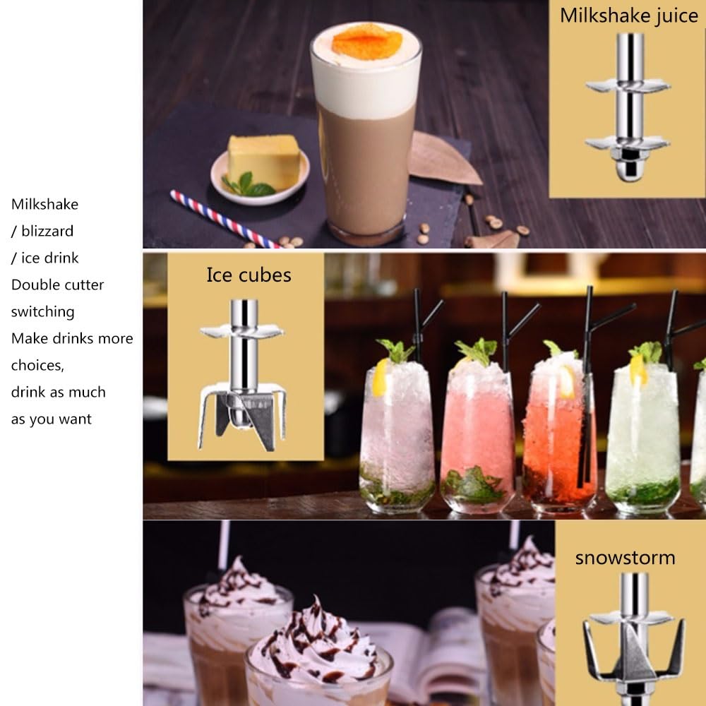 PAHION Elektrische Milkshake Maker Protein Shaker 2 Geschwindigkeit Milchshaker Mit 1L Mischbecher Rostfreier Stahl Cocktail Shaker Getränkemixer Smoothie Maker Mixer Für Cremige Protein-Shakes