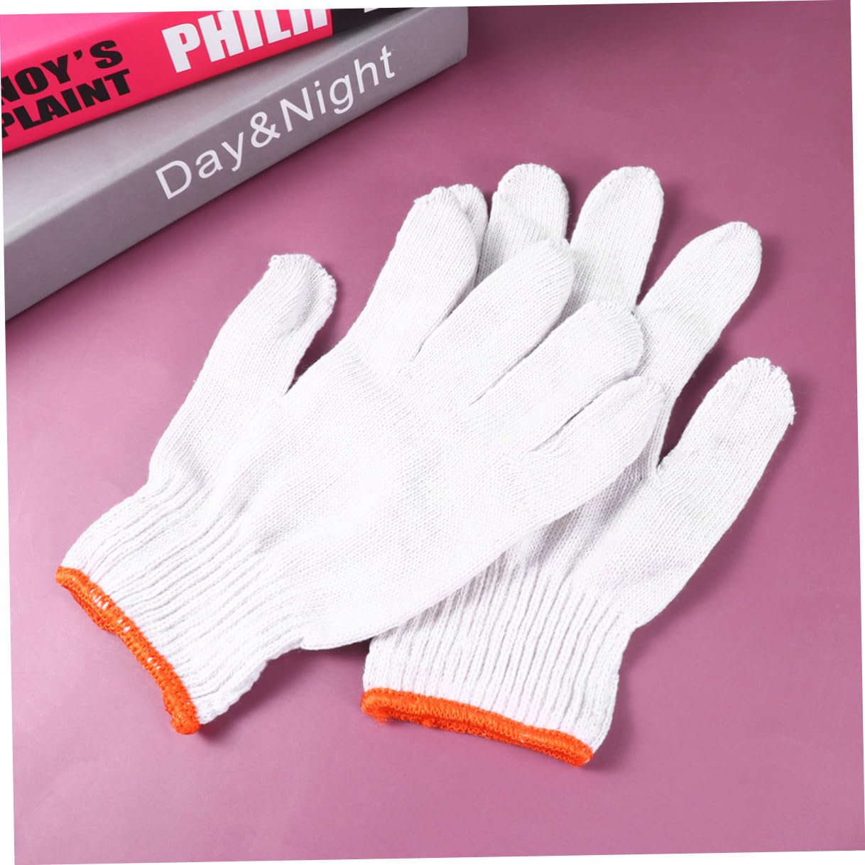 Moufles de Travail en Coton Blanc Antidérapants Protection Travail Lot de 24 Paires en Fil de Coton et Nylon Confort et Résistance