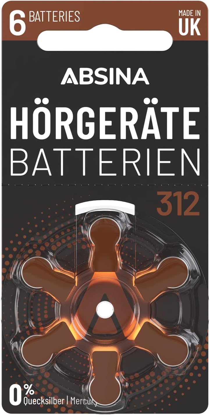 Varta Power One Gr. 312 Hörgerätebatterien 1,45V 6er Blister PR41 Braun 24607 p312 Varta Power One Gr. 312 Hörgerätebatterien 1,45V 6er Blister PR41 Braun 24607 p312