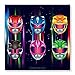 CafePress Power Rangers Helmet Icons Photo Wall Tile, Matte Finish, 8