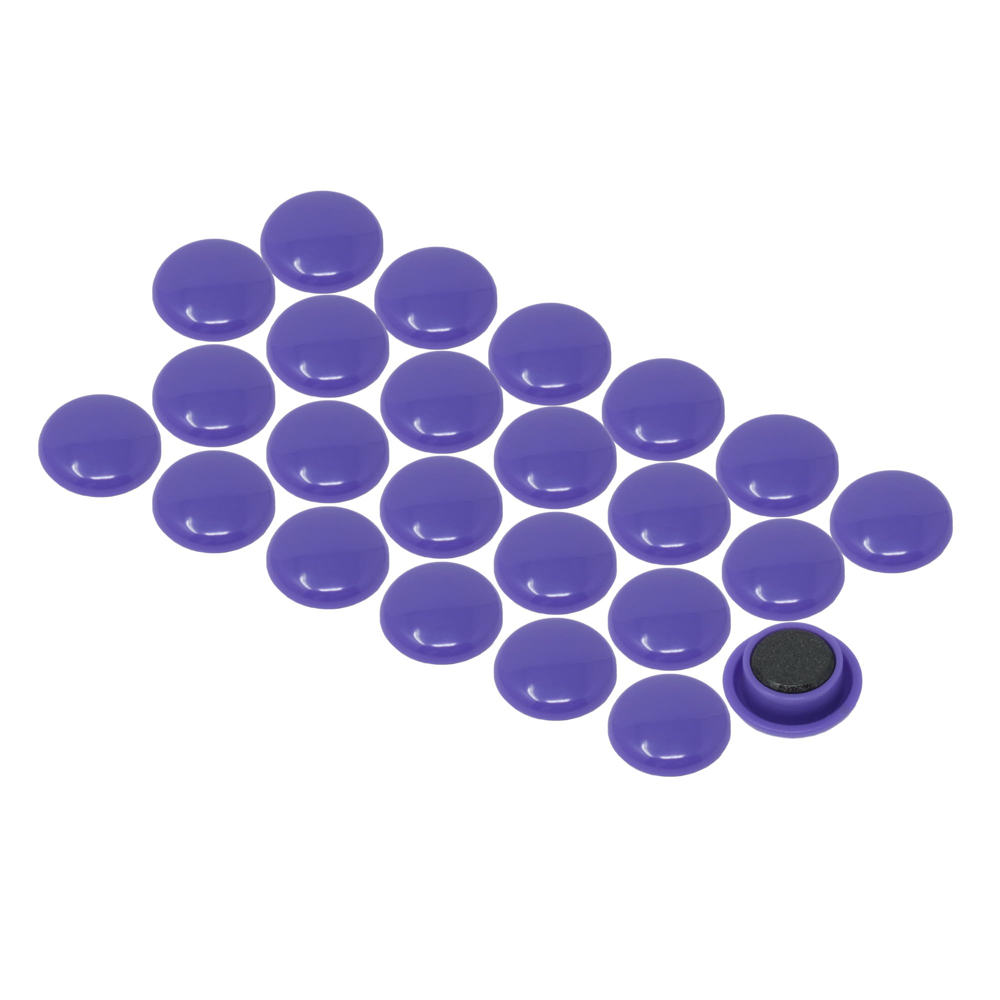 First4magnets Purple Small Planning Office Magnets For Fridge, Whiteboard, Noticeboard, Filing Cabinet - Pack Of 24