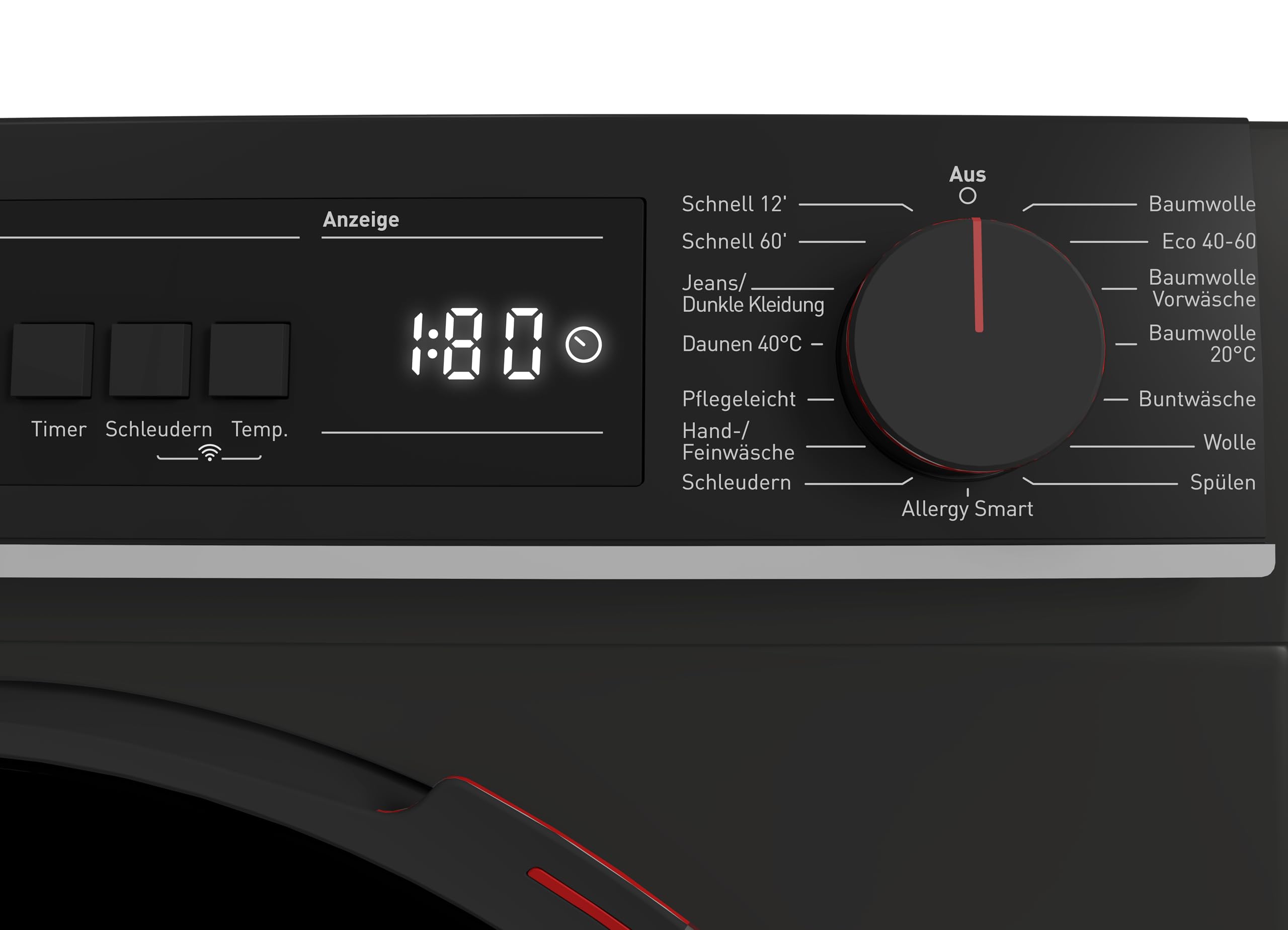 SHARP ES-WNFB214CMDA-DE Waschmaschine (12 kg, EEK A-20%, 1400 U/min.), (WiFi, Inverter Motor, Dampf, AquaStop), Mattschwarz