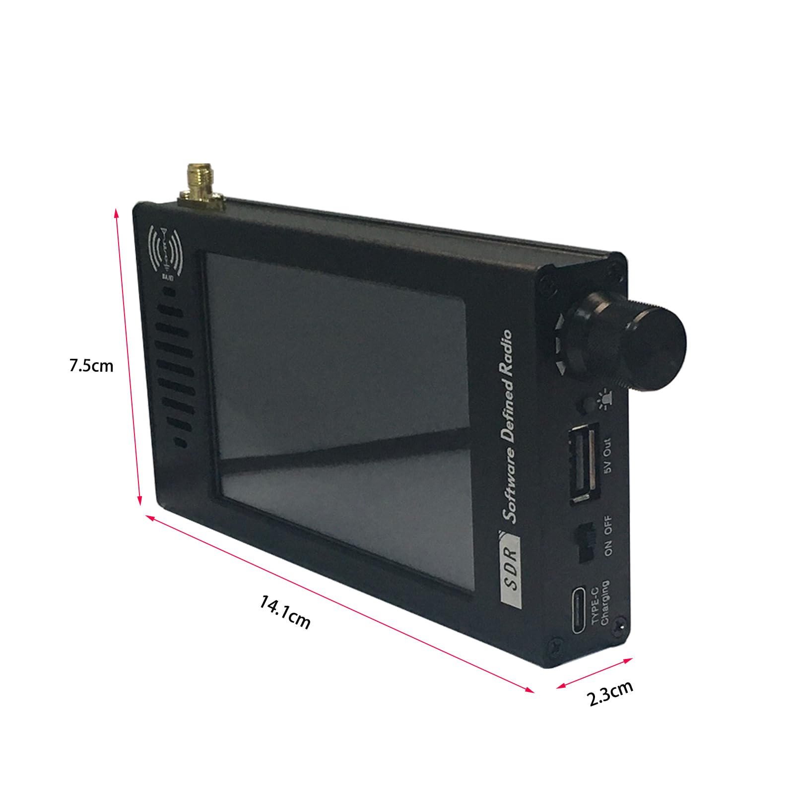 Full-Bands DSP SDR Radio Receiver 4.3” IPS Screen FM/AM/LSB/USB/CW, 192kHz Spectrum Rechargeable 5000mAh Rechargeable Battery Aluminum Alloy Shell Nice Sound