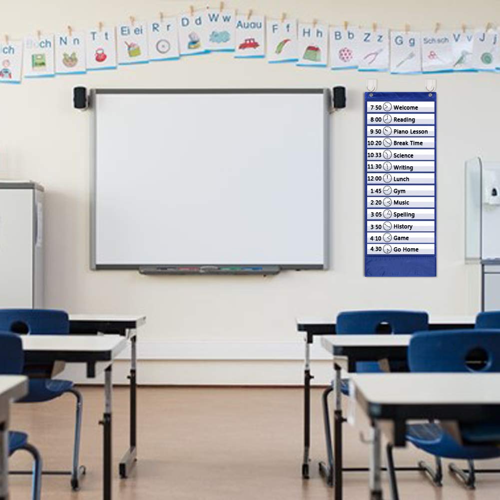 Buy Eamay Daily Schedule Pocket Charts Teacher Schedule Chart With 