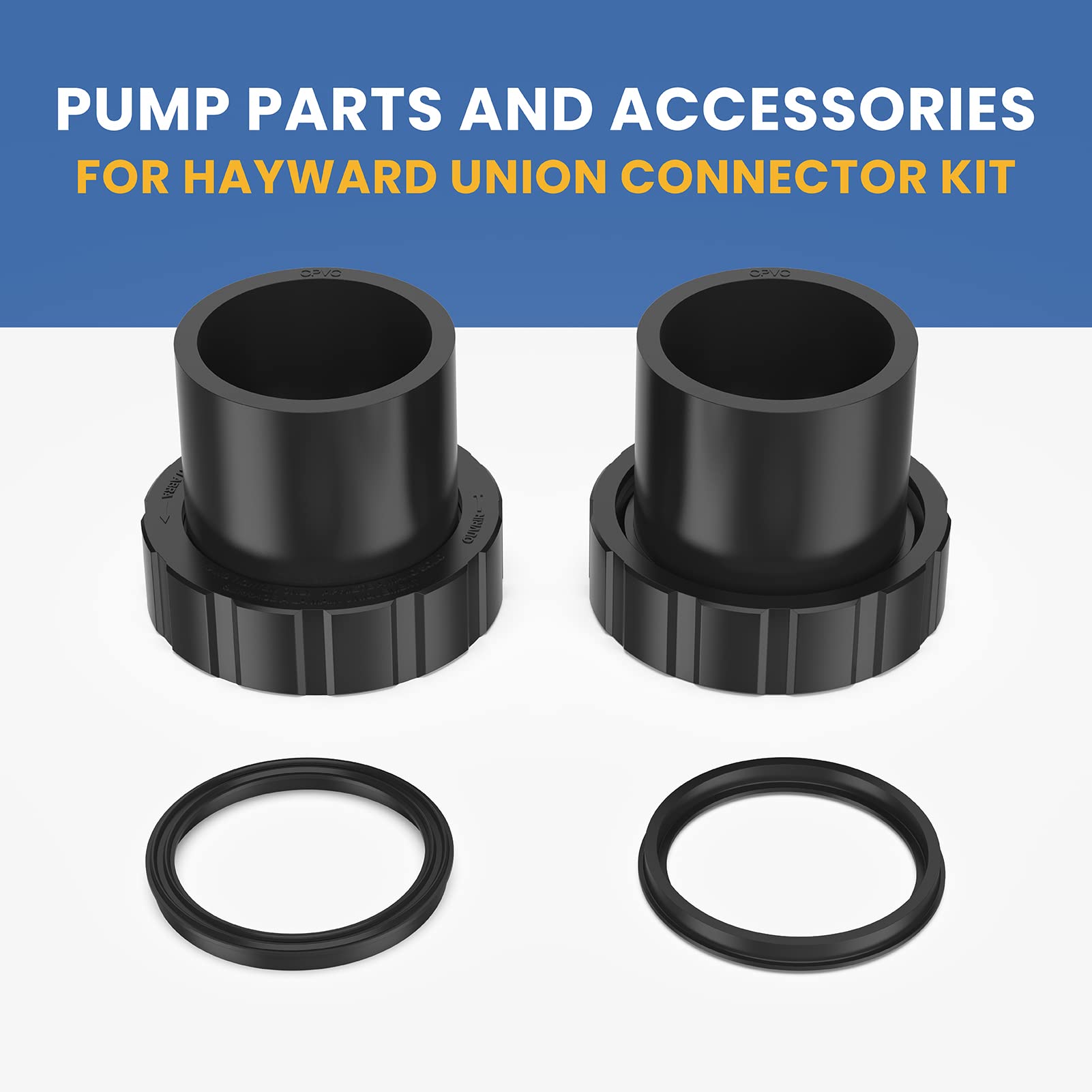 SPX3200UNKIT - Kit de repuesto para conectores de unión para series Hayward Tristar SP3200VSP y Northstar SPX4000 y SP4000X, apto para bombas Hayward EcoStar y filtros de cartucho SwimClear