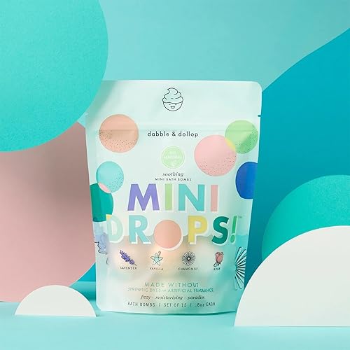 Miniatura 6 de Dabble & Dollop Bombas de baño de fresa, 100 % naturales para niños, fabricadas en Estados Unidos, espumosas, hidratantes, divertidas gotas, sin