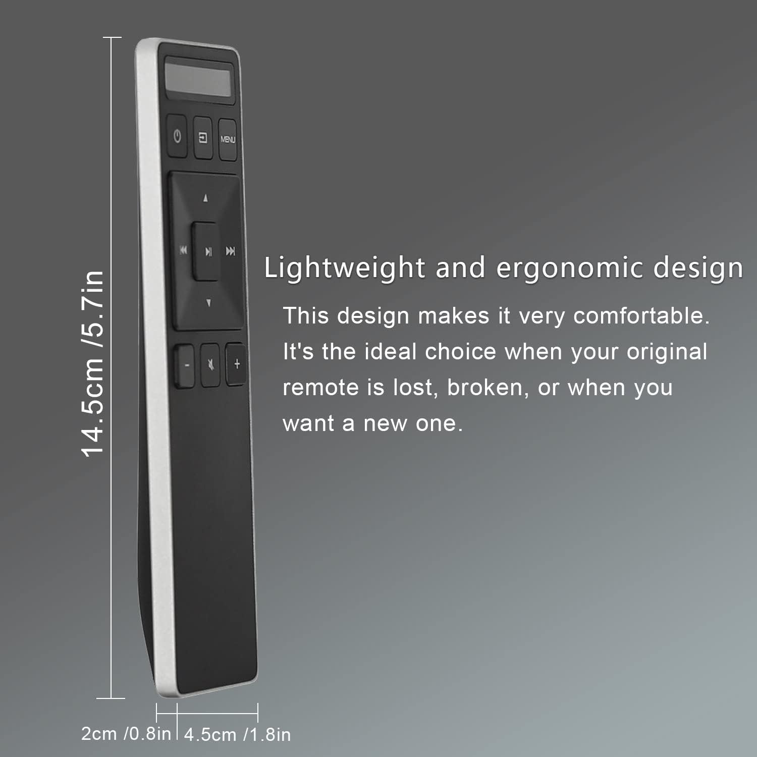CHUNGHOP Original Remote Control XRS551D Compatible with VIZIO SmartCast Soundbar Remote Controller XRS551-D SB3851-D0 SB4551-D5 SB3820-C6 SB4451-C0 SB4051-D5 SB3651-E6 XRS530-E3 with Screen