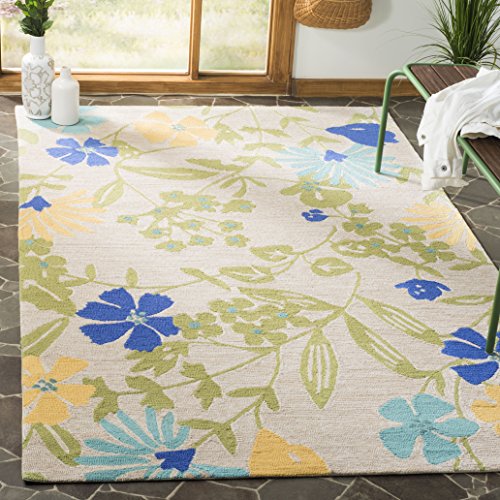 MARTHA STEWART x SAFAVIEH 5' x 8' Bay Leaf MSR2210B Handmade Meadow Floral Area Rug