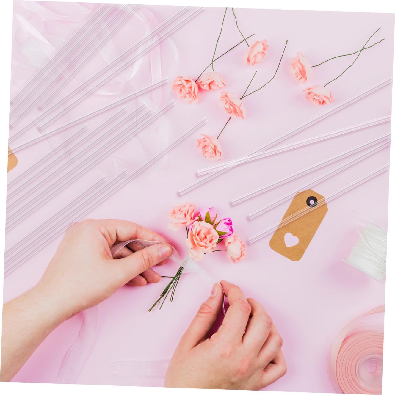 Tofficu 400pcs Chocolate Holder Sticks Premium Decorative Chocolate Support Straws for Candy Decoration Truffle Wrappers for Events and Celebrations