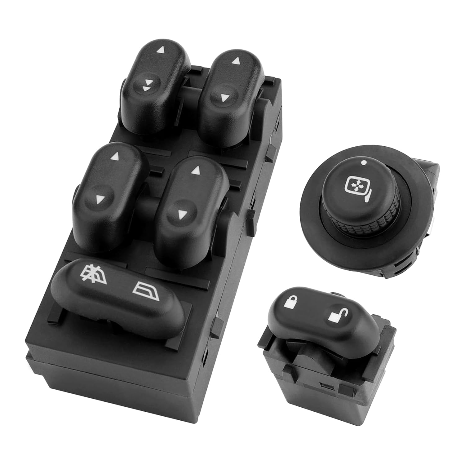 Master Power Window Switch, Compatible with 2004-2008 Ford F-150, 2006-2008 Lincoln Mark LT, Mirror Door Lock Control, Driver & Passenger Side, Replaces# 901-339 901-324 901-164 901-331