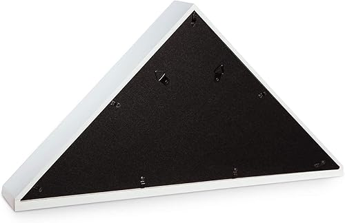 Miniatura 6 de Bey-Berk Exhibidor personalizado de madera maciza triangular de cristal frontal (blanco)