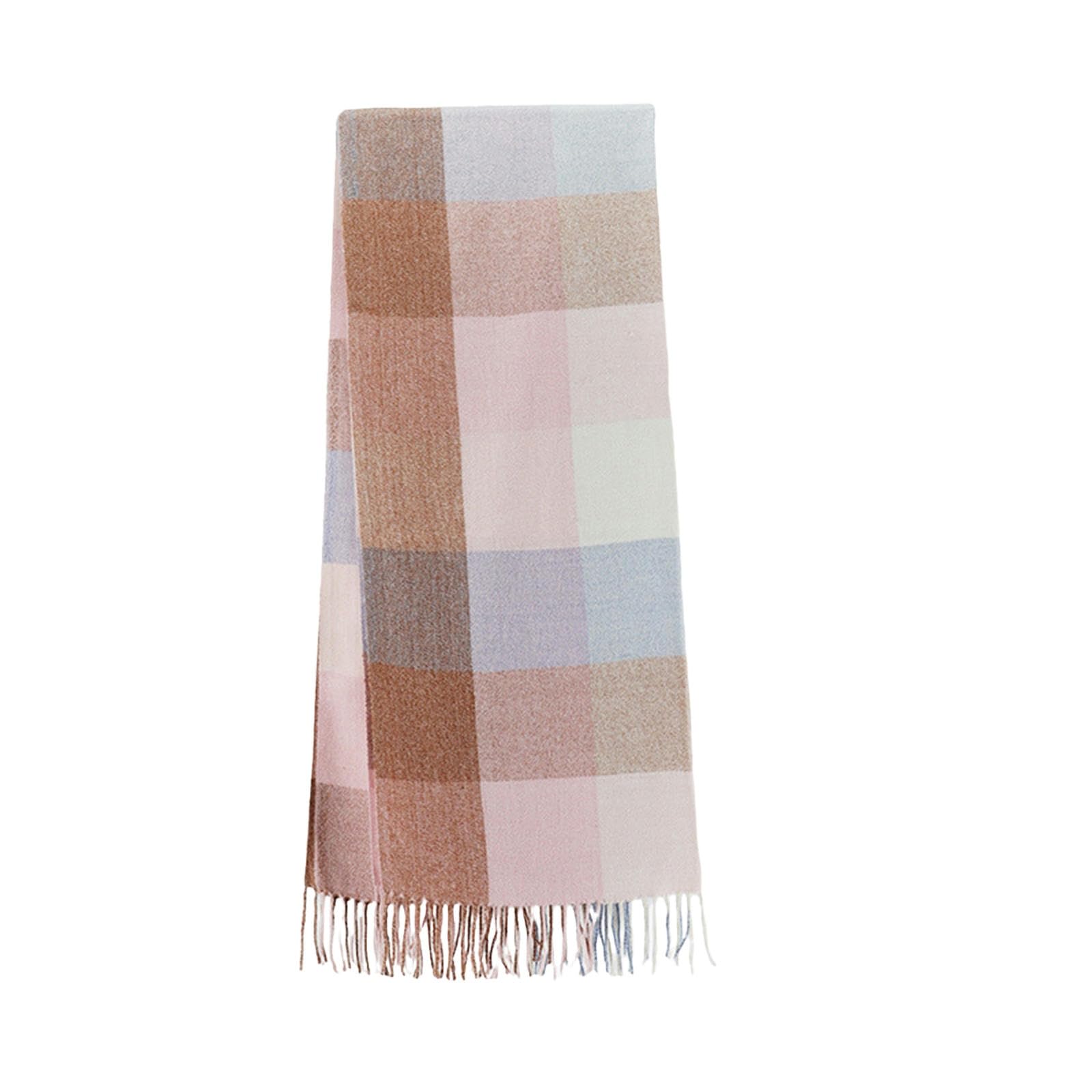 Foulard Femme Foulard À Carreaux De Couleur Imitation Cachemire pour Femmes Col Rond Chaud Épaississant Châle-a03-175 * 70cm