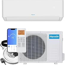 AT-Pro Series 9,000 BTU 23 SEER2 Mini Split Air Conditioner Ductless Inverter System with Heat Pump 110V,Energy-Star Wi-Fi with 16 Ft. Kit