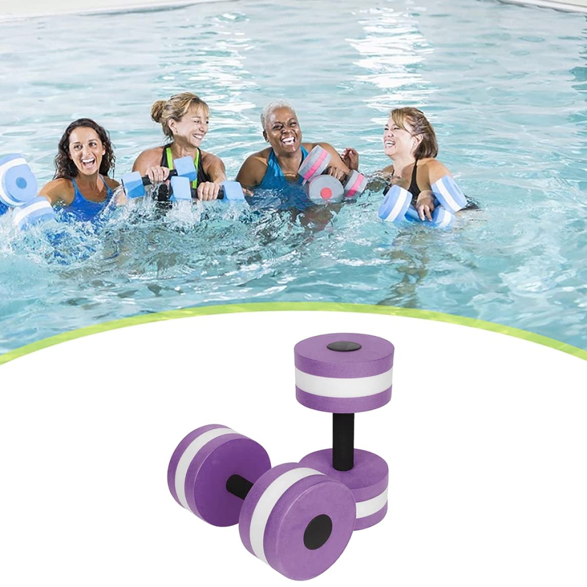 Manubri per acqua Aqua, bilancieri resistenti alla schiuma, attrezzature per il fitness in piscina, strumenti per esercizi di aerobica in acqua, allenamento acquatico per yoga
