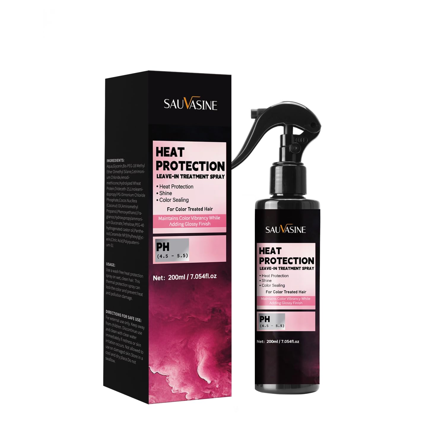 Lanthome Heat Protection Leave-In Treatment Spray Heat Protection 450°F Heat Protect Spray For Damage Repair & Protection from Heat Damage,Color Sealing for Color Treated Hair 200mL/7.054fl.Oz Lanthome Heat Protection Leave-In Treatment Spray Heat Protection 450°F Heat Protect Spray For Damage Repair & Protection from Heat Damage,Color Sealing for Color Treated Hair 200mL/7.054fl.Oz