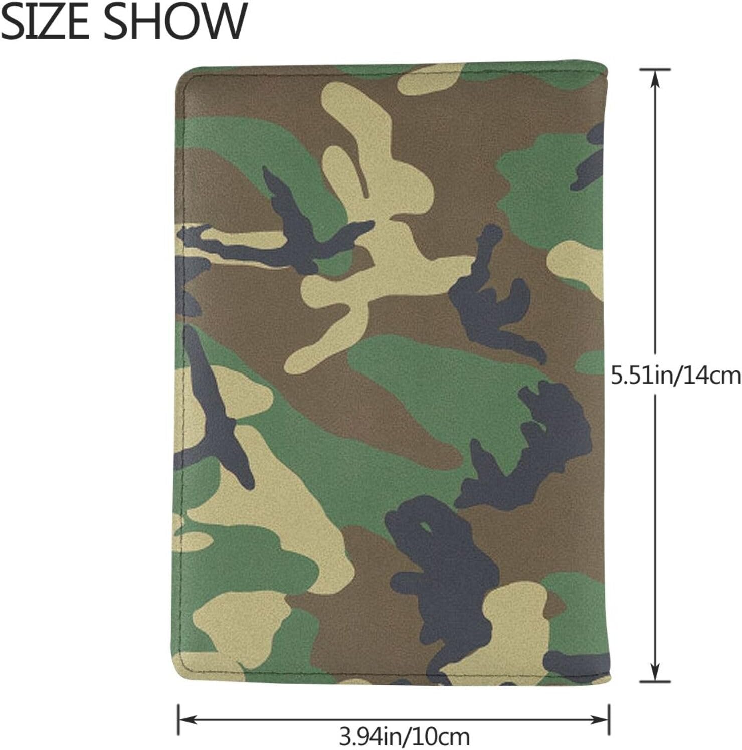 Green Military Camo Print Passport Holder, Cute Passport Cover, Travel Wallet With Credit Card Slots Passport Wallet Waterproof Documents Organizer