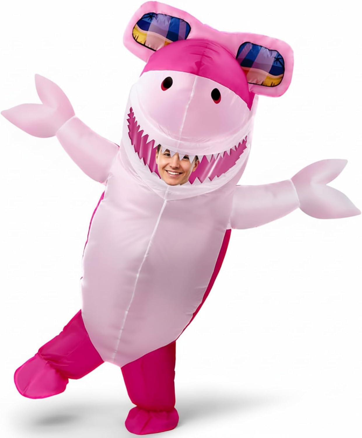 Foaincore Inflatable Shark Costumes for Adult Halloween Costumes Shark Air Blow up Costume Party