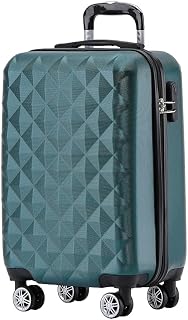 Zwillingsrollen 2066 Hartschale Trolley Koffer Reisekoffer Gepäck M-L-XL-Set (Dunkelgreen, M)
