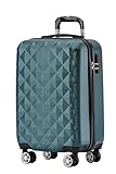 BEIBYE Zwillingsrollen 2066 Hartschale Trolley Koffer Reisekoffer Gepäck M-L-XL-Set (Dunkelgreen, M)