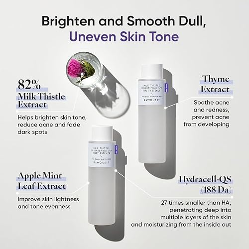 Miniatura 5 de Cardo de leche brillante SPA First Essence 6.8 oz I para piel seca, piel opaca y desigual para un brillo rocío, líneas finas y arrugas, tipo esencia