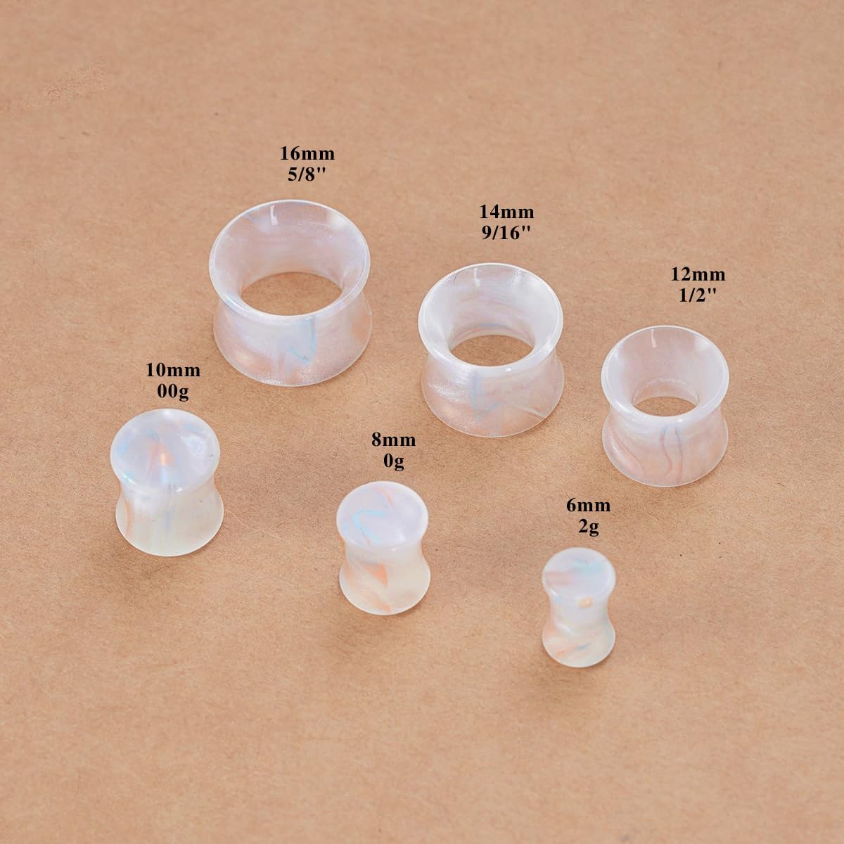4PCS Acrylic Ear Plugs and Tunnels 4 Colors Ear Gauge Tunnels Set Expander Stretcher For Women Men Body Piercing Jewelry