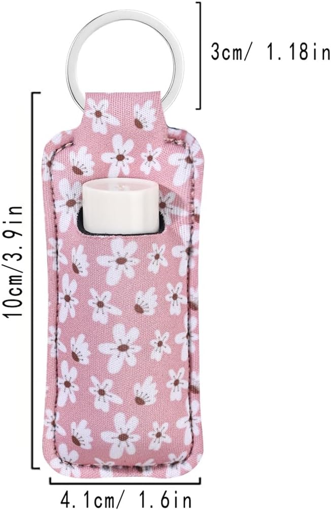 COOKOOKY Keychain Holder for Chapstick Lipstick Lip Gloss Cute Lip Balm Keychain Holder with Clip - Image 2