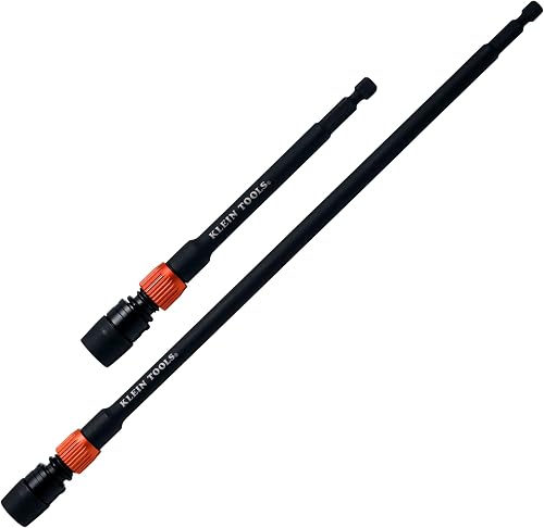 80208 6 and 12-Inch Dual-Lock Extension Set, 1/4-Inch Hex Shank Impact Bit Holder, Quick-Release Locking Mechanism with Secondary Twist Lock, Compatible with Impact Drivers and Drills