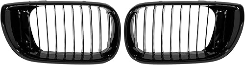 X AUTOHAUX Par Parrilla De Riñón Delantero Negro Brillante Para BMW E46 Serie 3 02-04 4 Puerta